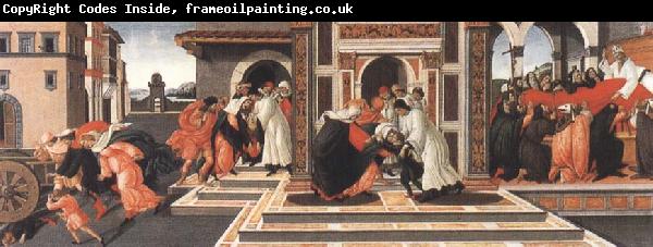 Sandro Botticelli Last miracle:child revived by the Deacons Eugenius and Crescentius